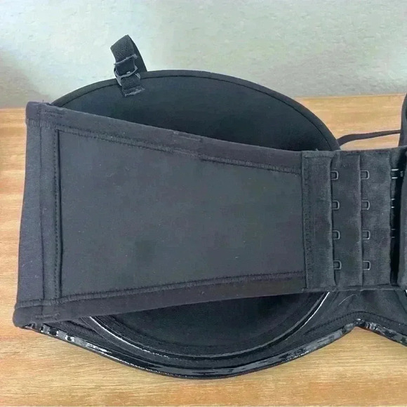 Vanity Fair Black Strapless Smooth Back 5 Way Stretch Bra Women’s Size 36DD - Picture 7 of 16